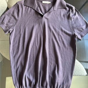 Suitsupply Short Sleeve Polo in Plum